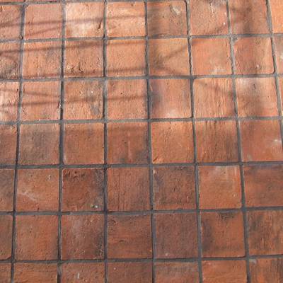 Floor tiles from cut bricks 6
